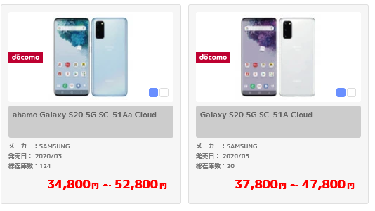 22年3月上旬 Galaxy S白ロム相場下げ止まる 公式在庫もそろそろ終了か 白ロム中古スマホ購入 節約法