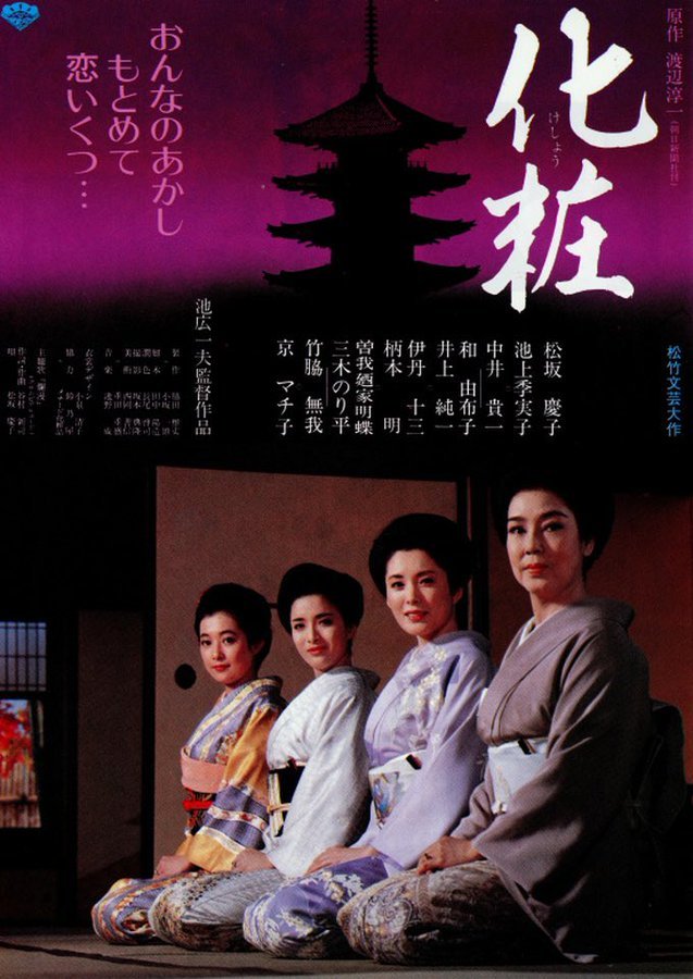 池広一夫 化粧 松坂慶子 池上季実子 中井貴一 和由布子 京マチ子 伊丹十三 柄本明 昔の映画を見ています