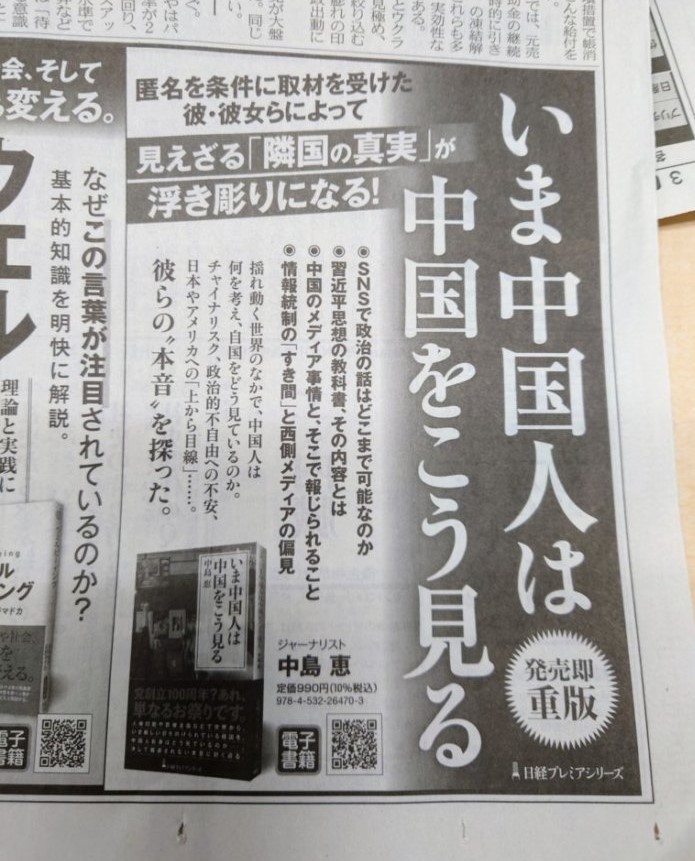日経新聞に二度目の広告_e0249060_17555394.jpg