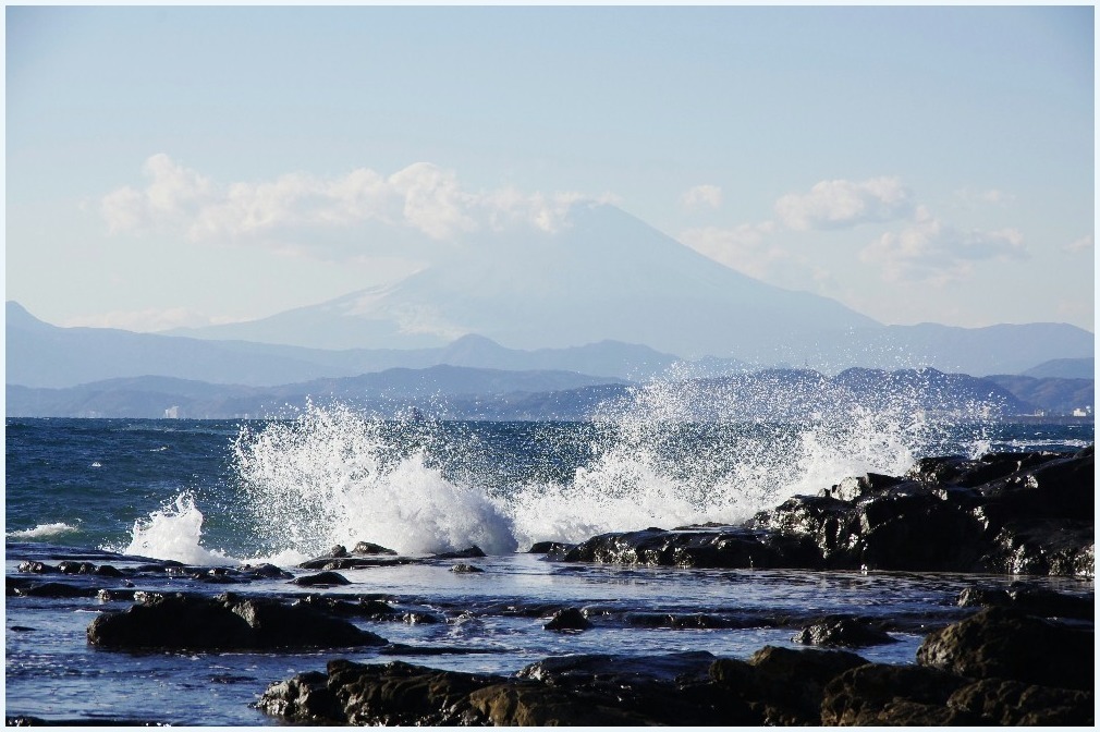 富士山と波飛沫_c0352813_10314962.jpg