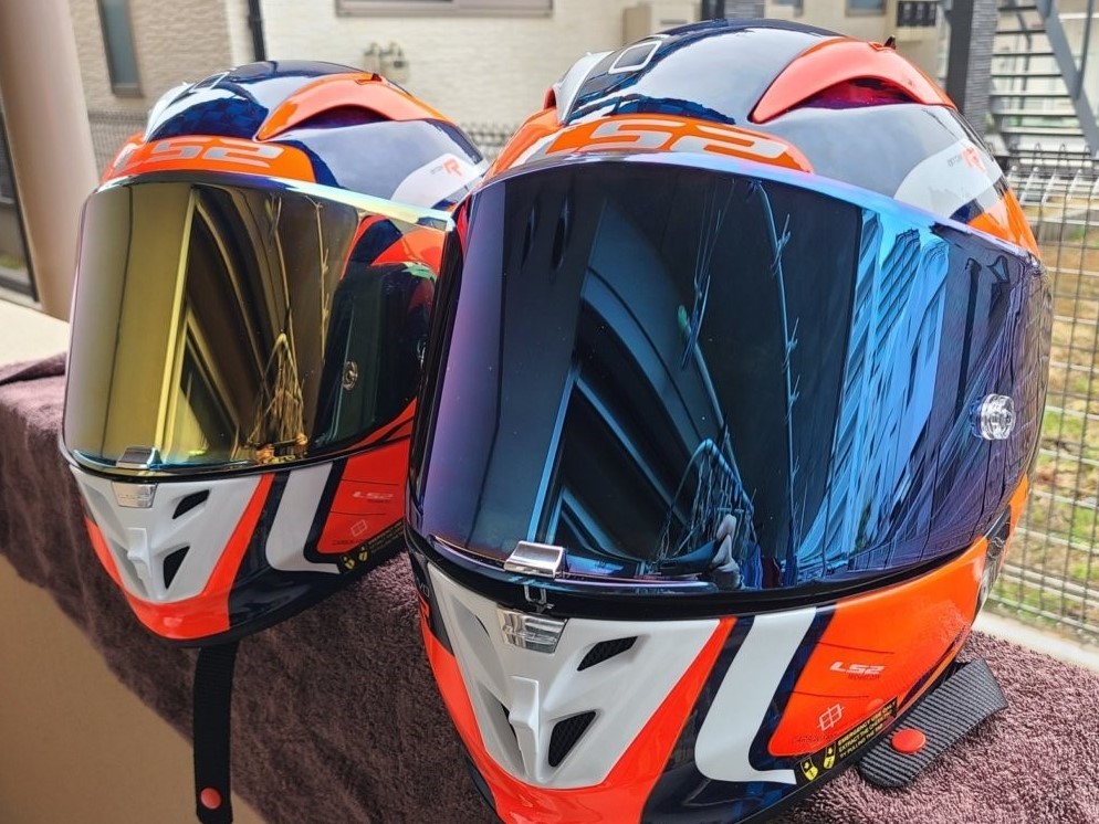 絶妙なデザイン LS2 ARROW 883R-GOGO! : EVOをミラーシールドに交換する C セキュリティ・セーフティ