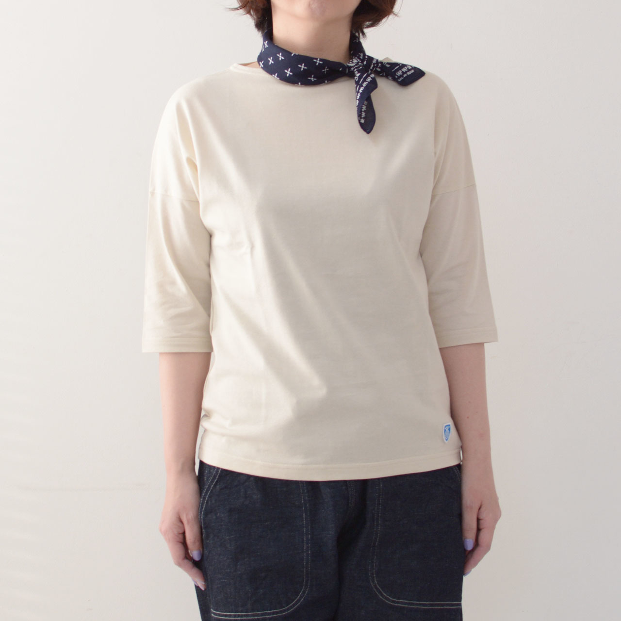 ORCIVAL [オーチバル・オーシバル] W 40/2 BOATNECK DROP SHOULDER HALFSLEEVE SOLID [OR-C0065 BFJ]_f0051306_09140818.jpg