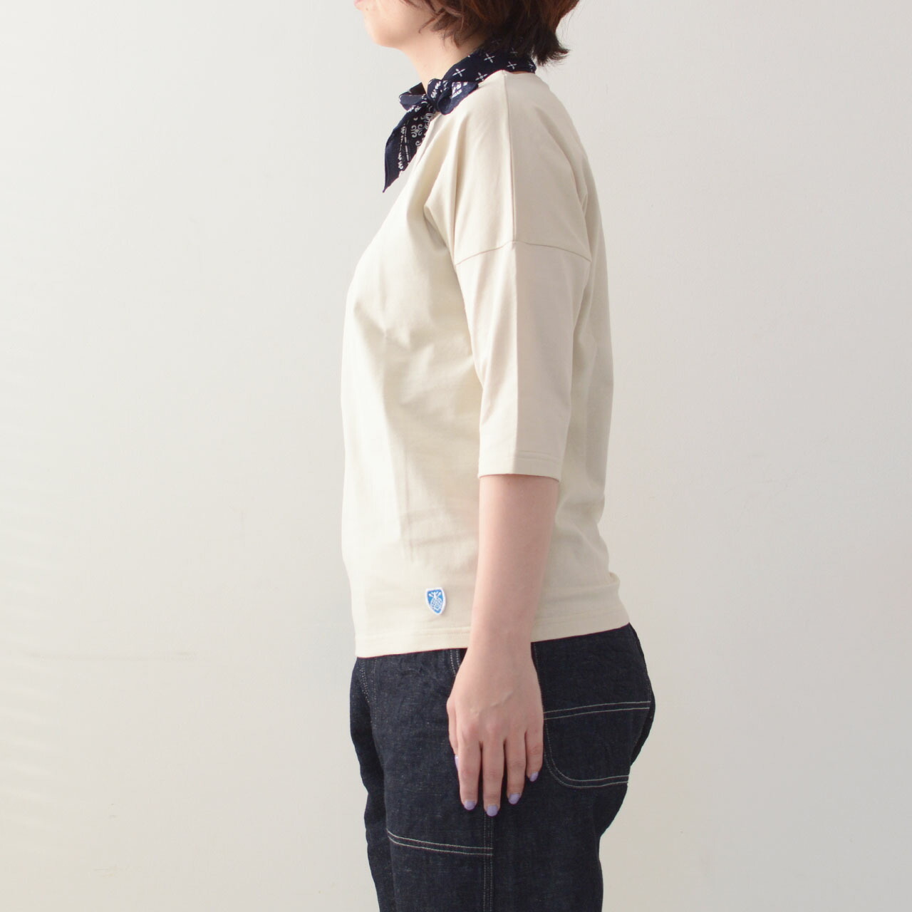 ORCIVAL [オーチバル・オーシバル] W 40/2 BOATNECK DROP SHOULDER HALFSLEEVE SOLID [OR-C0065 BFJ]_f0051306_09140831.jpg