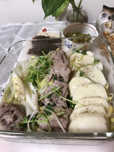 黒豚のせいろ蒸し風 レンジアップ_b0417696_08404373.jpeg