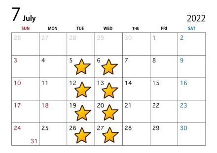 7月・8月・9月・10月 店休日のお知らせ♪_c0150233_11402140.jpg