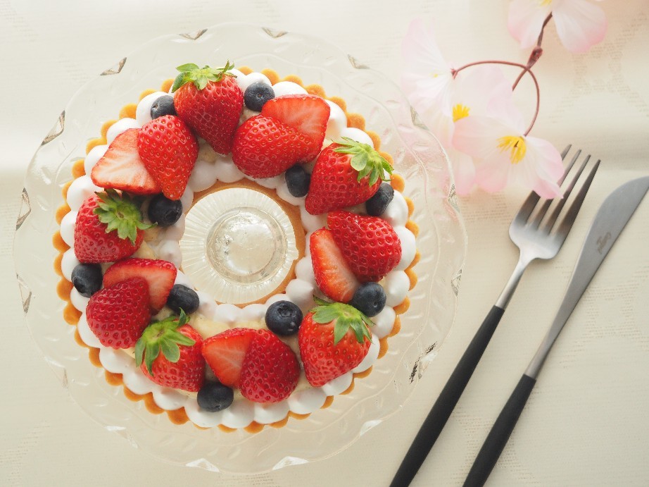 いちごのリースタルト♡_e0396940_23125277.jpg