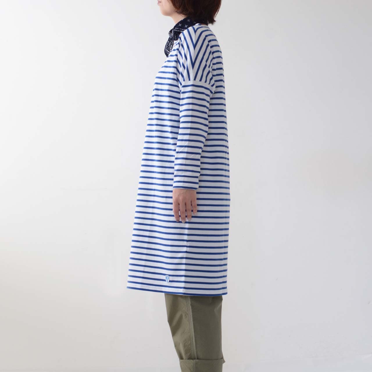 ORCIVAL [オーチバル・オーシバル] W BOAT NECK DROP SHOULDER DRESS BORDER [OR-C0067 BFJ]_f0051306_10133217.jpg