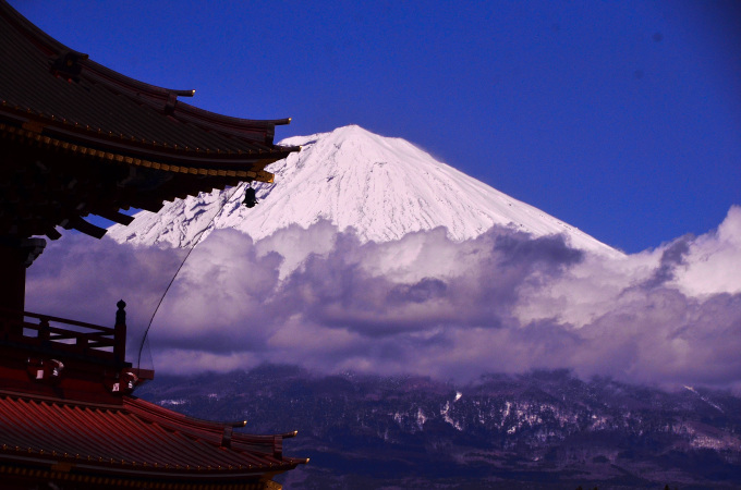  大石寺の桜の花と、富士山を撮る_f0222533_17331452.jpg