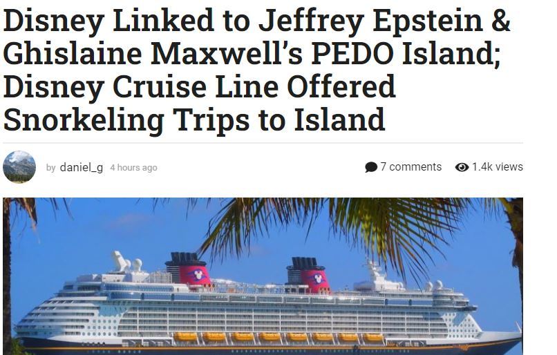 ジェフリー エプスタインとギスレーン マックスウェルのペド島と ディズニーがつながる ディズニークルーズラインが島へのシュノーケリングツアーを提供 魔界王伝3 攻略 私的メモ