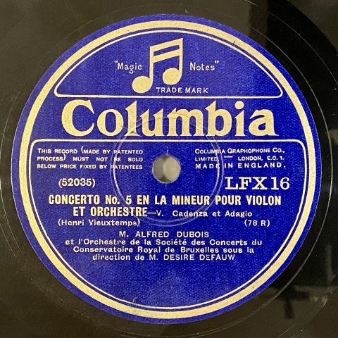 ベルギーのヴァイオリン奏者 アルフレッド・デュボワ(Vn:1898-1949)_a0047010_10585366.jpg