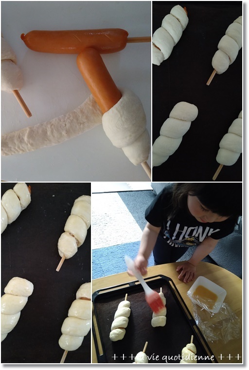 BBQ用の手持ちウインナーのグルグルパンは3歳児健診の合間に焼いたった達成感!_a0348473_07003062.jpg