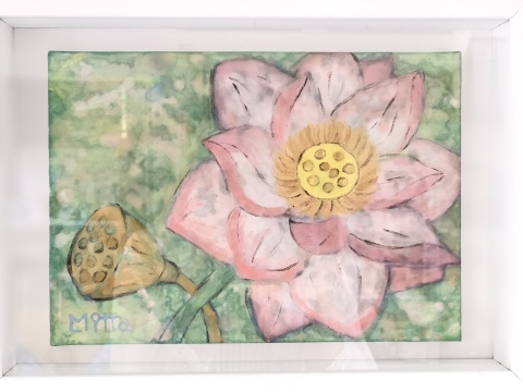 慈愛に満ちた『蓮』の花の絵をお迎えしました【HARUKA MITTAによる日本画】_a0157409_22583992.jpeg