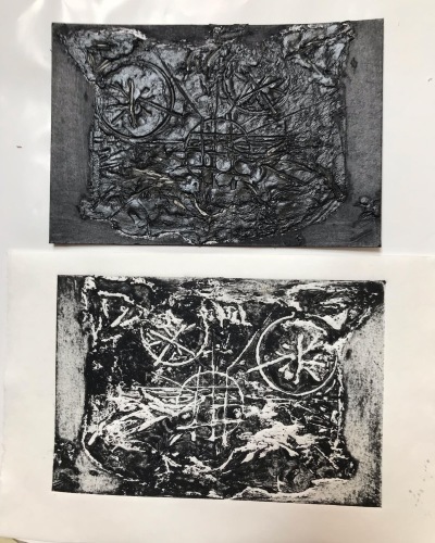 版画の力 コンクリートボンド版画 大人のCD版画教室 : MORIのアトリエ