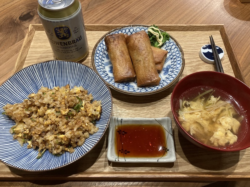 献立 春巻き 菜の花マヨネーズ チャーハン たまごスープ ビール Kajuの 今日のお料理 簡単レシピ 献立 春巻き 菜の花マヨネーズ チャーハン たまごスープ ビール Kajuの 今日のお料理 簡単レシピ