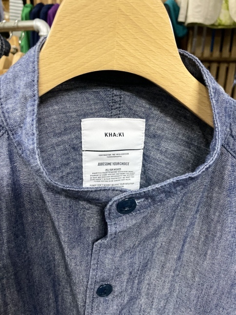 KHA:KI UNISEX:男女兼用 BIG Chambray SHIRTS_d0152280_21005413.jpeg