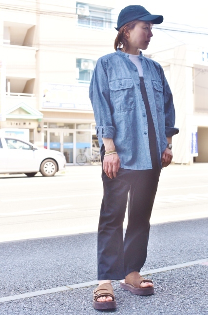 KHA:KI UNISEX:男女兼用 BIG Chambray SHIRTS_d0152280_21440734.jpg