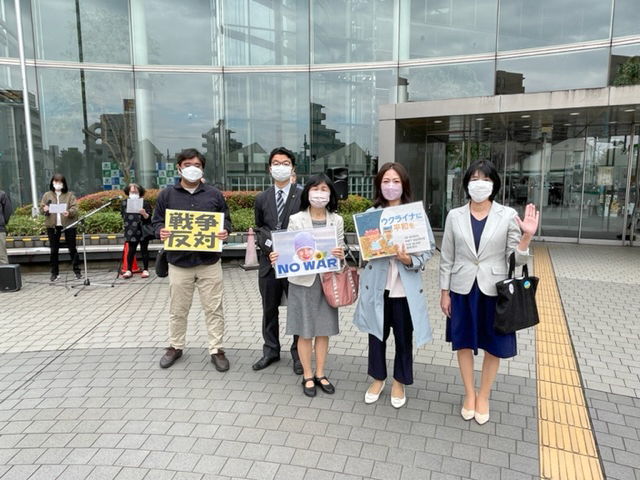ウクライナに平和を 東久留米と清瀬で市民パレード_b0190576_12545490.jpg