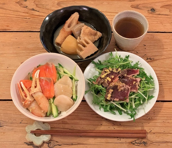 ウエディングラナンキュラス と おうちごはん_d0249193_23315049.jpg