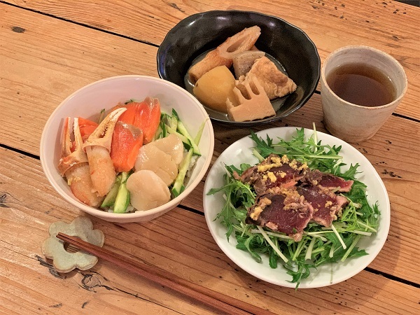 ウエディングラナンキュラス と おうちごはん_d0249193_23315060.jpg