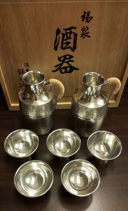 骨董の🍶錫酒器セット : 江戸小物・和雑貨店「神田 ちょん子」