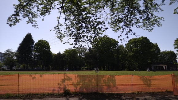4/30 日清カップヌードルカレー、ファミマとり五目おむすび、アサヒスーパードライ生ジョッキ缶＠近くの公園_b0042308_18464026.jpg