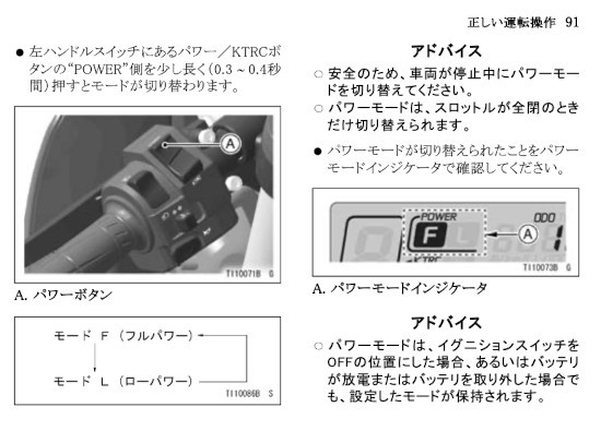 ZX-6R パワーモードを使いこなす : 鳥人の翼 In order to get
