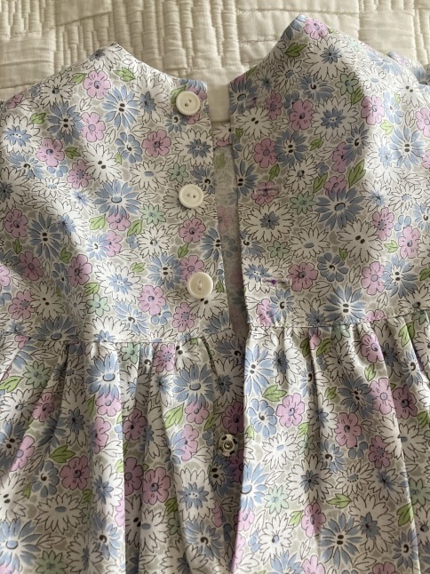 孫服つくり 花柄ワンピース シトロニール la robe a manches courtes_d0348118_11465521.jpeg