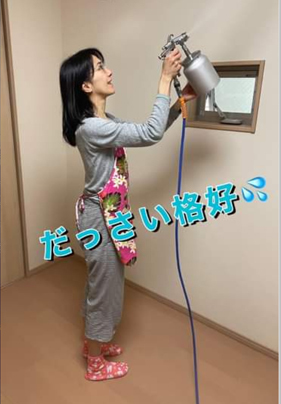 化学物質を半永久的に無害化する「キララリキッド」を噴霧じゃぁーい!マイナスイオンたっぷり_d0169072_11360116.jpg