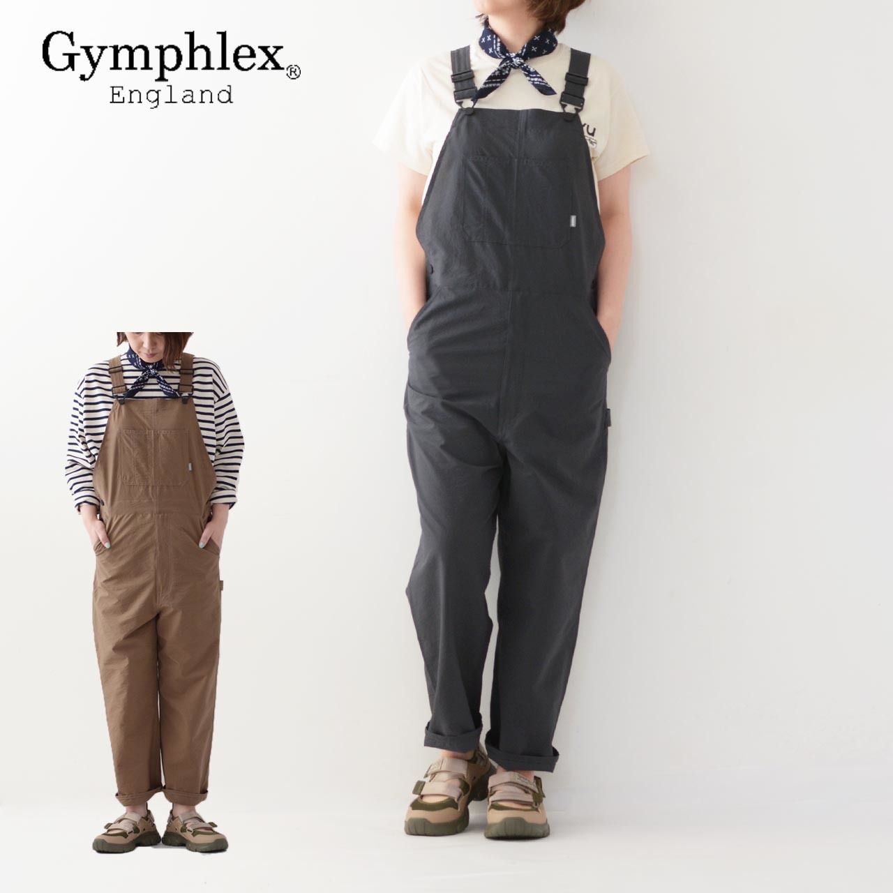 バックZIPテレコロンパース（つなぎ/オールインワン）｜GYDA