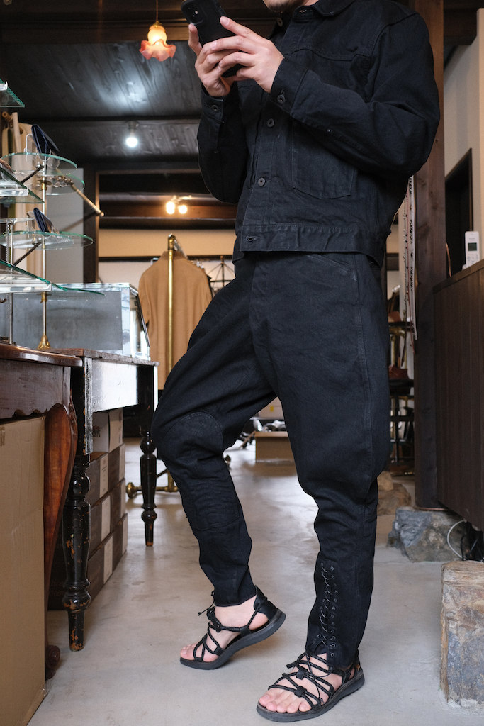 15oz BLACK DENIM BREECHES_b0398513_19213337.jpg