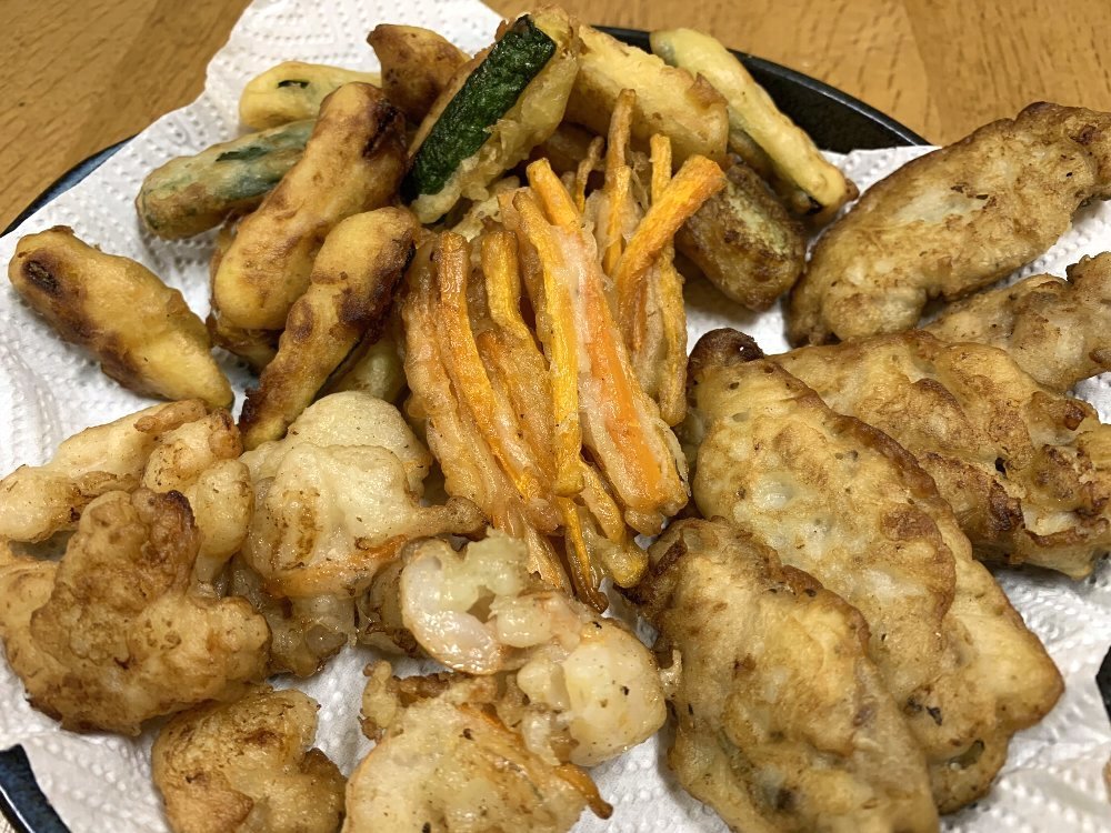☆ズッキーニのフリッターと鯵たくさん☆_c0092953_00222434.jpg