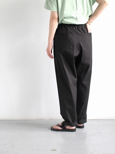 THE HINOKI　OG Cotton Twill 3Tuck Elastic Pants / CHARCOAL BLACK_b0139281_09564177.jpg