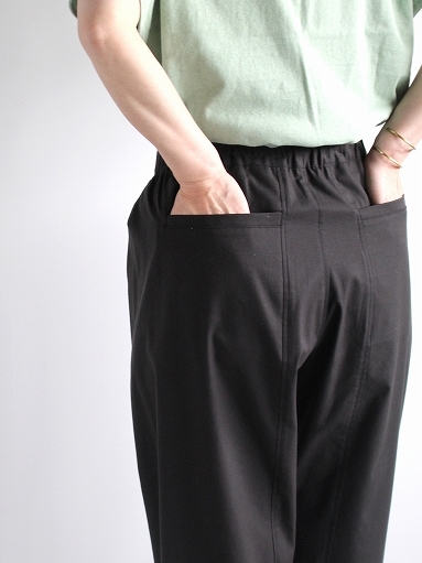 THE HINOKI　OG Cotton Twill 3Tuck Elastic Pants / CHARCOAL BLACK_b0139281_09573224.jpg