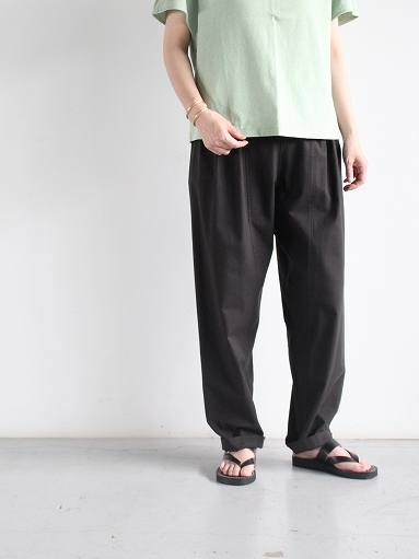 THE HINOKI　OG Cotton Twill 3Tuck Elastic Pants / CHARCOAL BLACK_b0139281_09573241.jpg