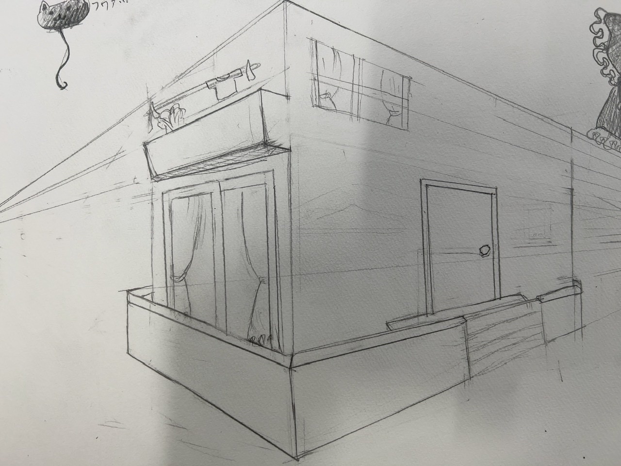 中学１年生 二点透視図法 東西線浦安駅徒歩２分の絵画教室 Atelier創 アトリエ ソウ のブログ