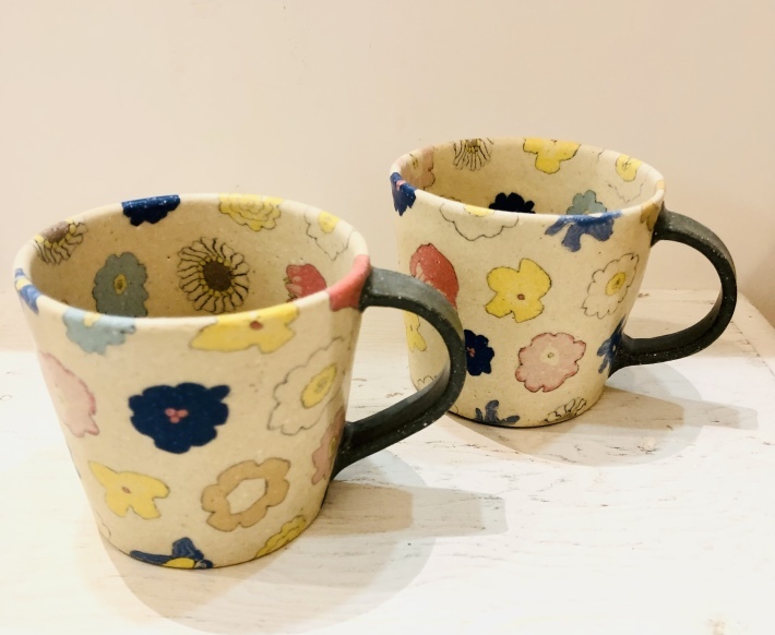 【中古品】田中ちあきさん　花柄　マグカップ＆お皿 田中ちあきさんの作品入荷しました！ : Musee de M