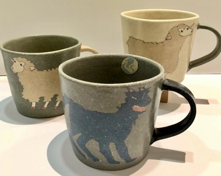 【中古品】田中ちあきさん　花柄　マグカップ＆お皿 中古品】田中ちあきさん 花柄 マグカップ＆お皿 田中ちあきさん