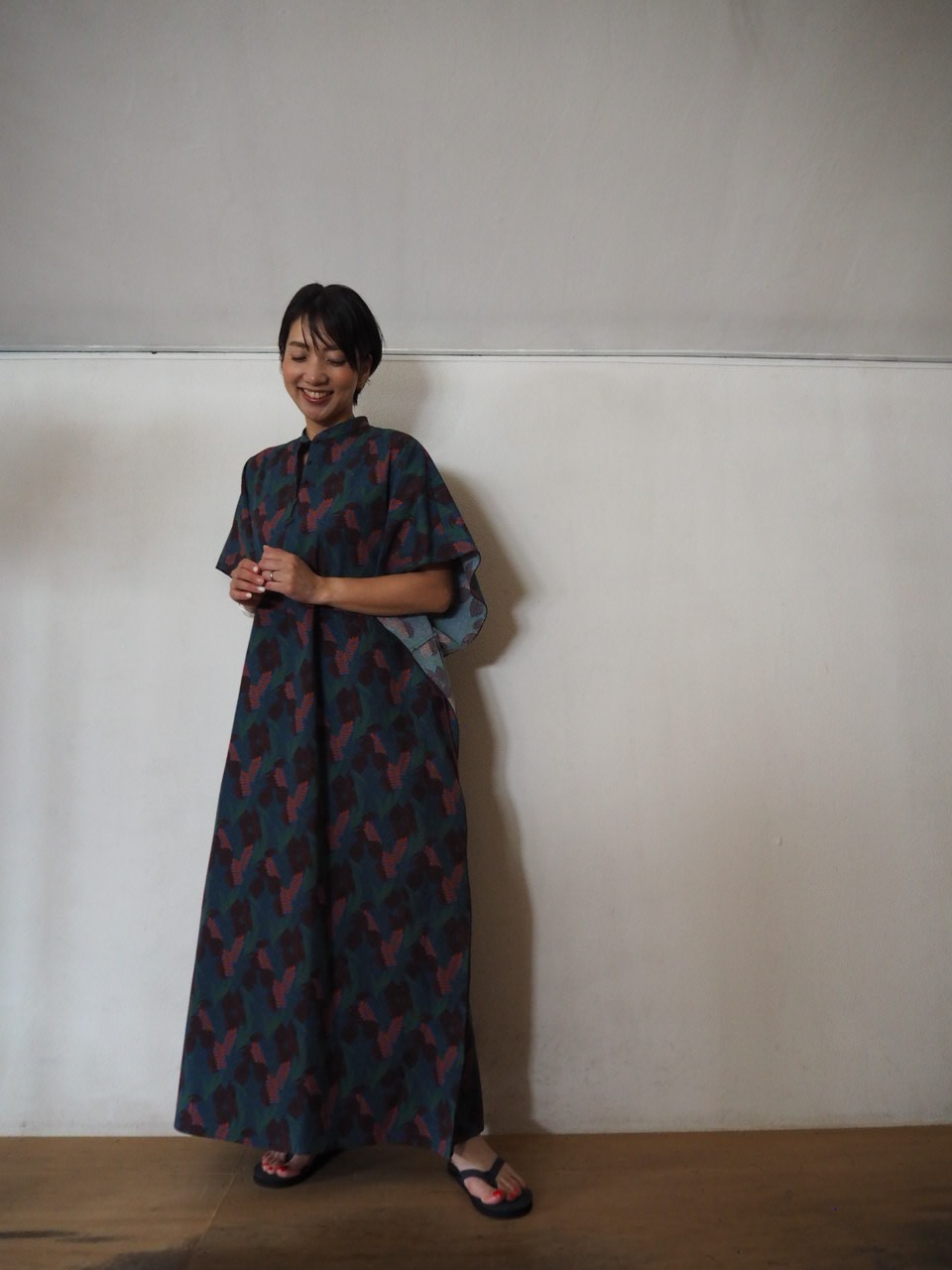 odour リーフ柄one-piece_e0357389_14290613.jpg