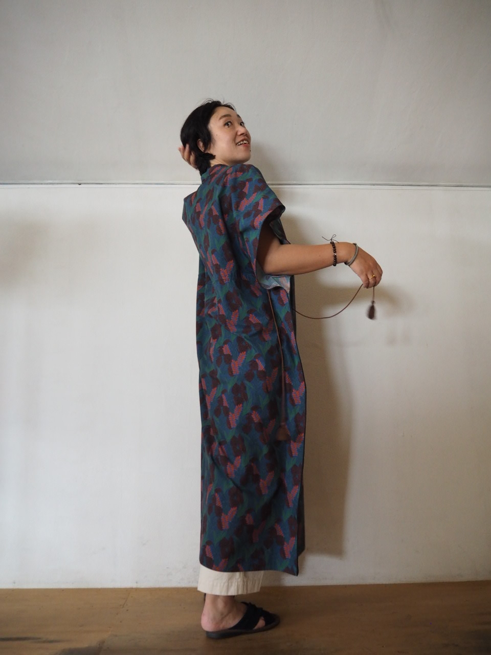 odour リーフ柄one-piece_e0357389_11284293.jpg