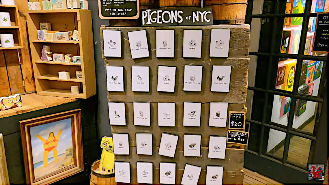 老舗の食器屋さんのNYらしいアート作品、”Pigeons of NYC”（ニューヨーク市の鳩）_b0007805_21520343.jpg