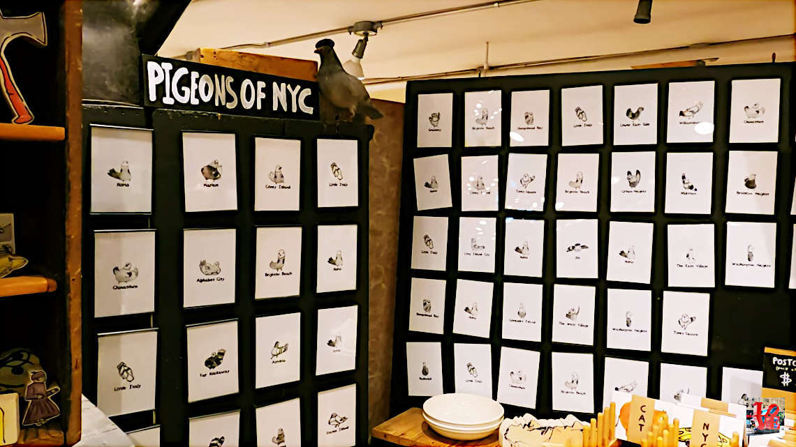 老舗の食器屋さんのNYらしいアート作品、”Pigeons of NYC”（ニューヨーク市の鳩）_b0007805_21522088.jpg