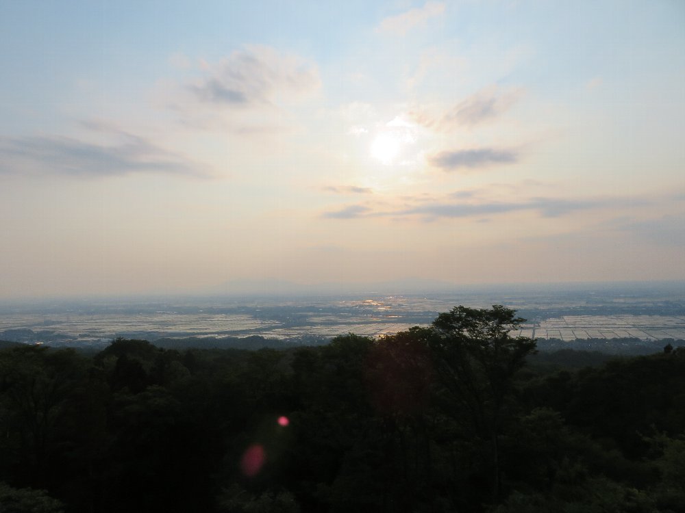 護摩堂山から夕景水鏡_a0309917_23291990.jpg