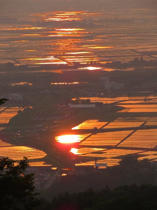 護摩堂山から夕景水鏡_a0309917_23363816.jpg