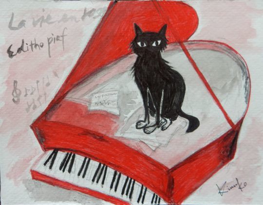 ’２２，５，２６（木）黒猫のタンゴを思い出す今日のこの絵！_f0060461_14354524.jpg