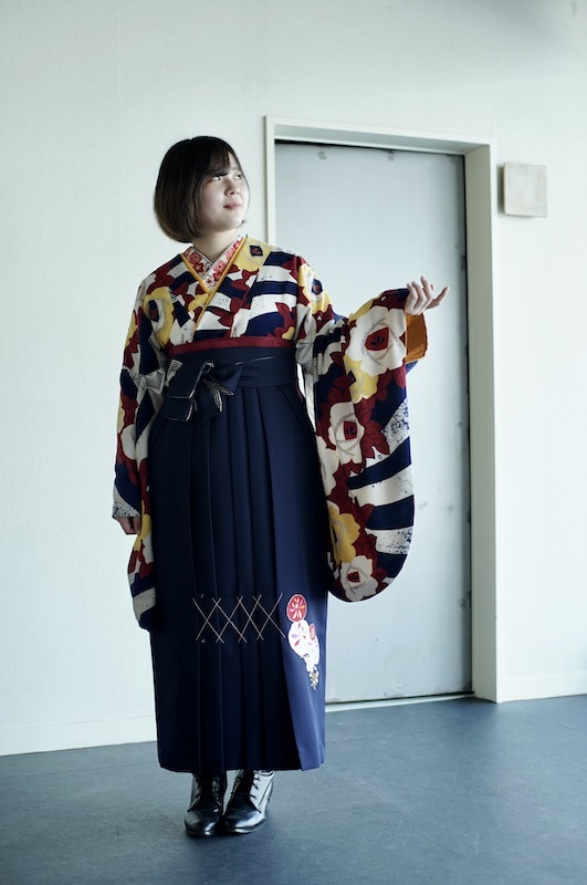 津高校のYunaちゃんの卒業Kimono&Hakama_d0335577_17043975.jpg