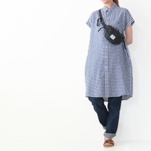 Gymphlex [ジムフレックス] LINEN STRIPE&GINGHAM S/S SHIRT ONE PEACE [J-1098 LNP] _f0051306_15575994.jpg