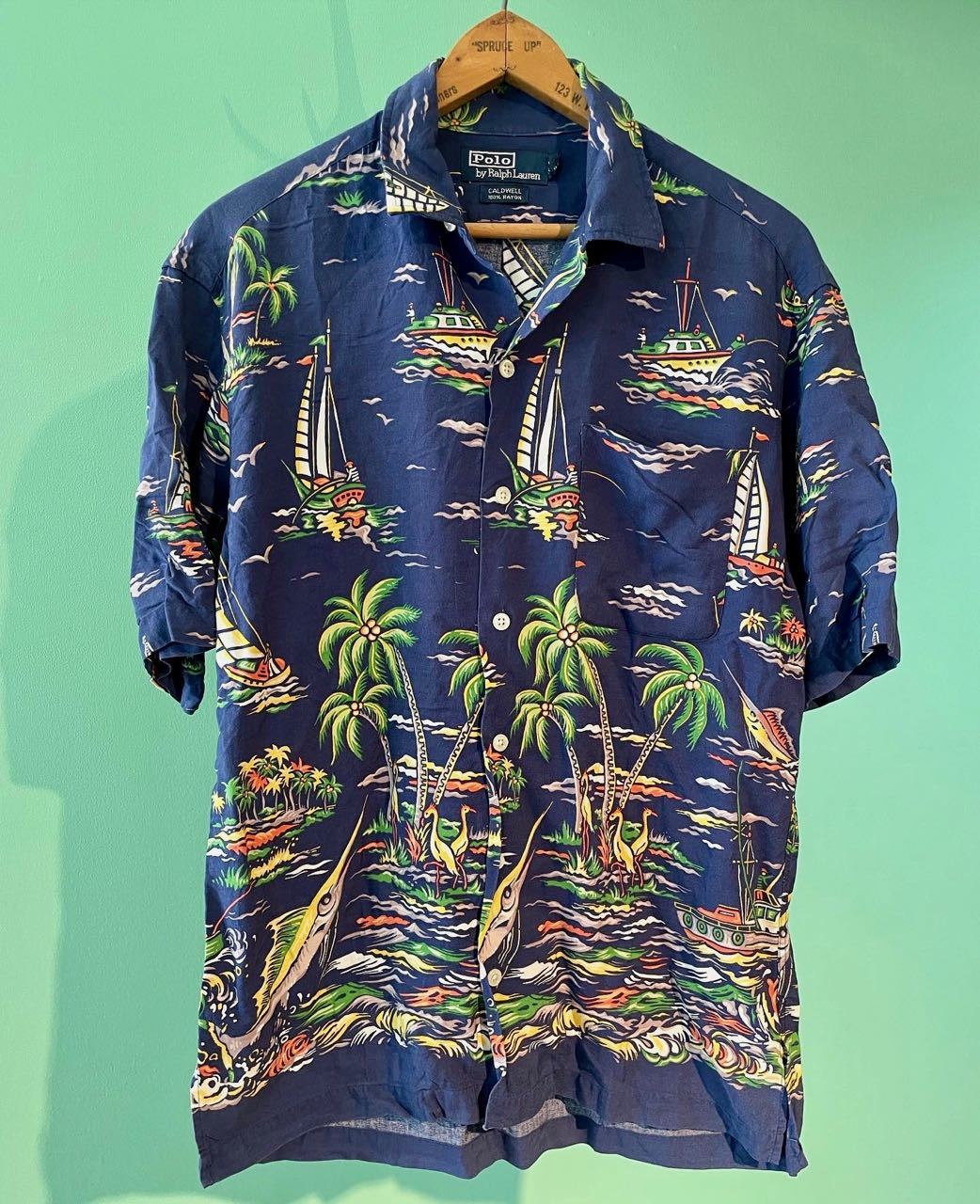 ６月２日（木）入荷！　POLO Ralph Lauren CALDWELL Rayon Hawaiian shirts ! ／ラルフローレン　カジキマグロ柄　ハワイアンシャツ／アロハ_c0144020_13174717.jpg