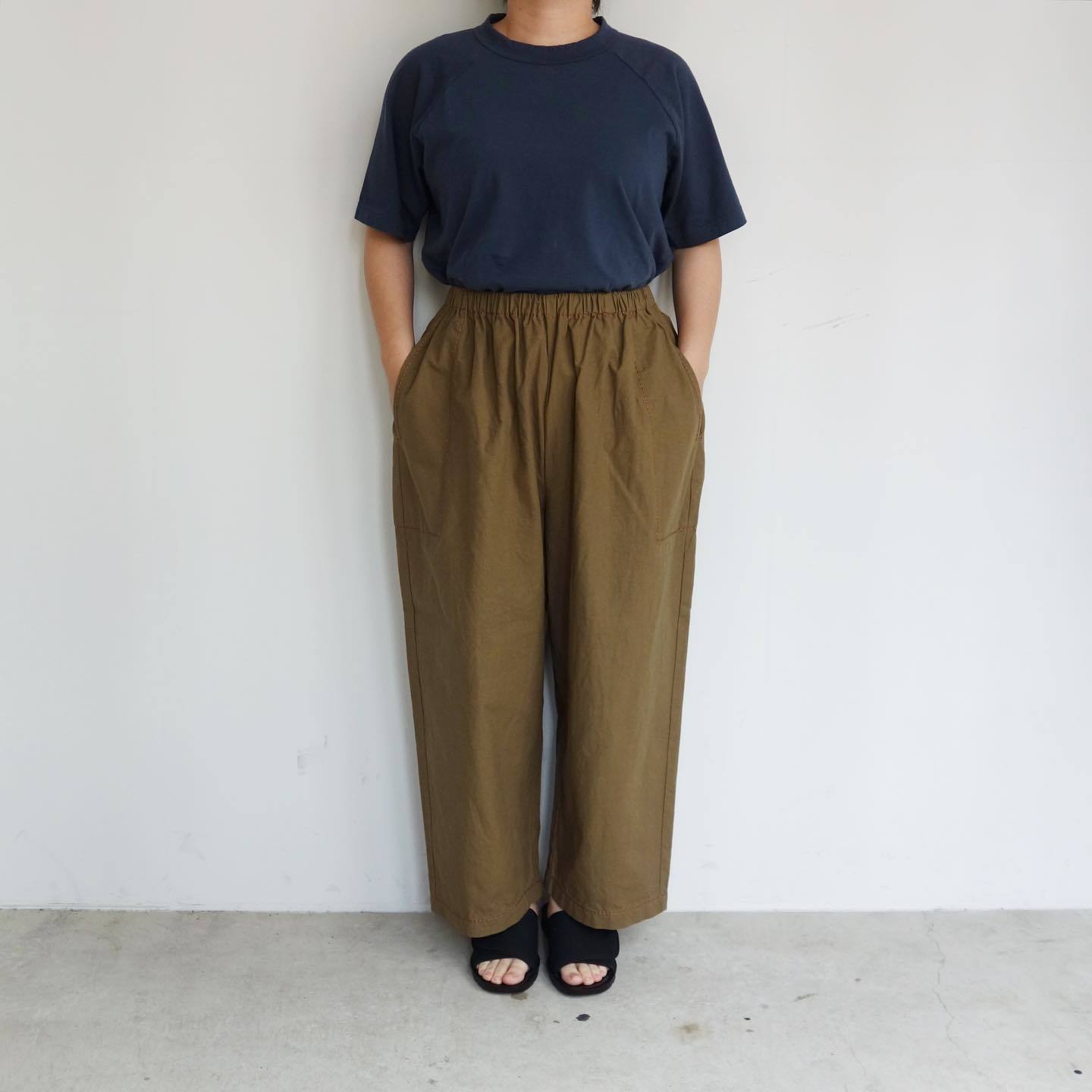 homspun : バルキーシーチング厚手 ギャザーパンツ : folk