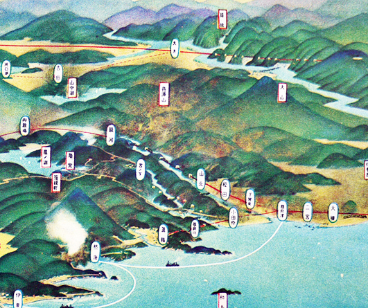 関東震災全地域鳥瞰図絵 吉田初三郎画 大阪朝日新聞附録 大正13