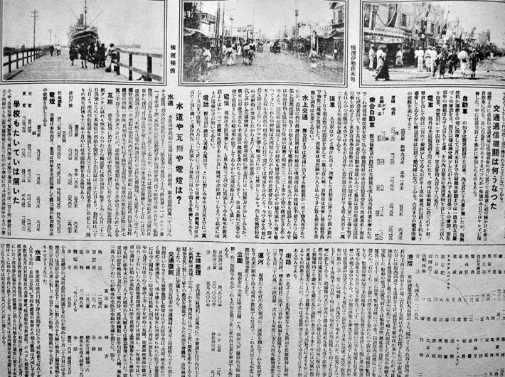 関東震災全地域鳥瞰図絵 吉田初三郎画 大阪朝日新聞附録 大正13年 : 古書 古群洞 kogundou60@me.com  検索窓は右側中央にあります。検索文字列は左詰めで検索して下さい。（文字列の初めに空白があると検索出来ません）